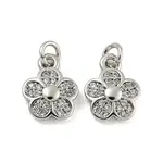 Brass Micro Pave Clear Cubic Zirconia Pendants