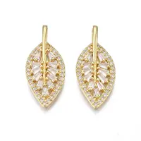 Brass Micro Pave Cubic Zirconia Pendants