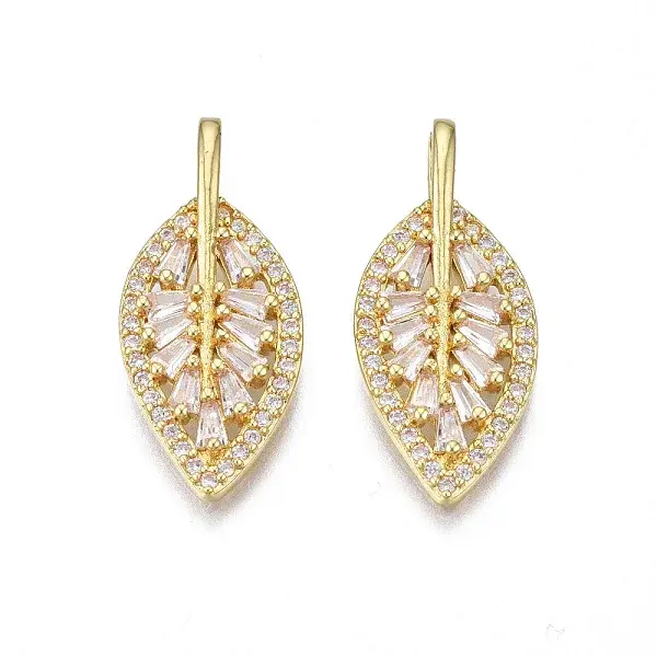 Brass Micro Pave Cubic Zirconia Pendants