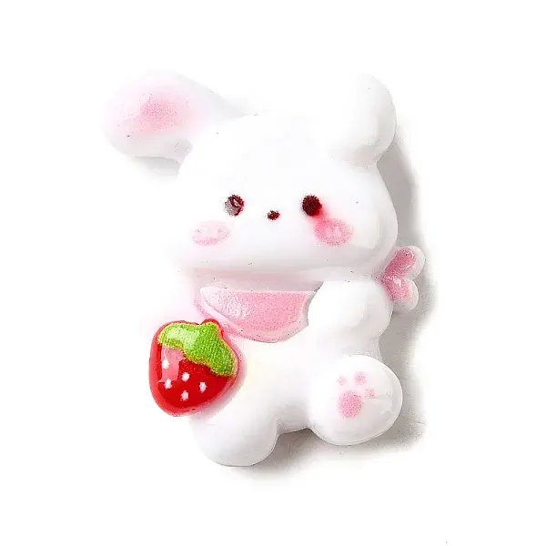 White Cute Opaque Resin Cabochon