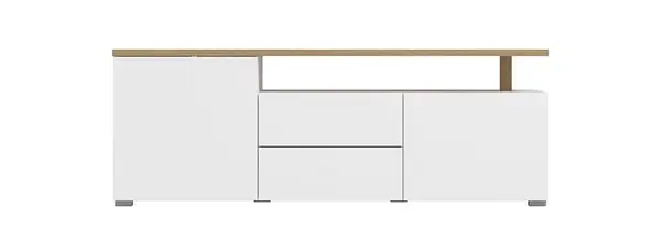 Tv stolek annika - dub, bílá