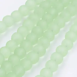Baking Painted Transparent Glass Bead Strands