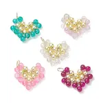 Glass Beaded Heart Pendants