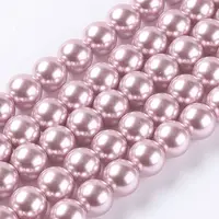 Eco-Friendly Dyed Glass Pearl Round Beads Strands