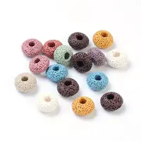 Lava Rock Gemstone European Beads