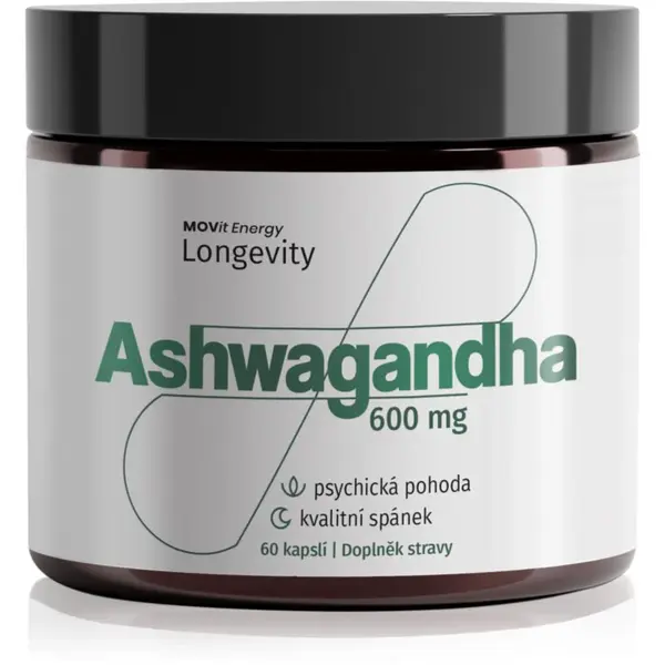 Movit Energy Longevity Ashwagandha 600 mg kapsle pro psychickou pohodu 60 cps