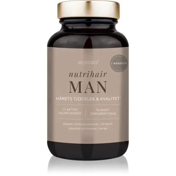 Nordbo Nutrihair Man kapsle pro krásné vlasy a pokožku 60 cps