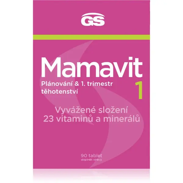 GS Mamavit 1 Plánování a 1. trimestr tablety pro ženy těhotné, kojící nebo plánující těhotenství 90 tbl