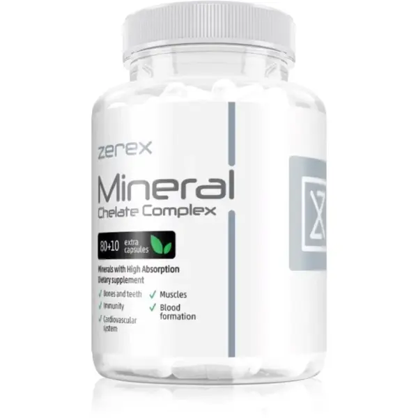 Zerex Mineral Chelate Complex kapsle pro podporu zdraví kostí a zubů 90 tbl