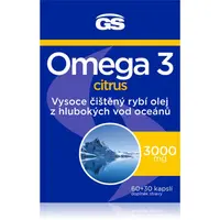 GS Omega 3 Citrus 3000 mg kapsle pro normální činnost srdce a mozku příchuť Citrus 90 cps