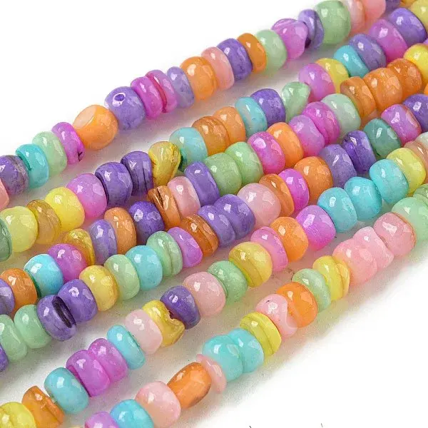Dyed Natural Freshwater Shell Beads Strands