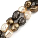 Electroplated Shell Pearl Beads Strands