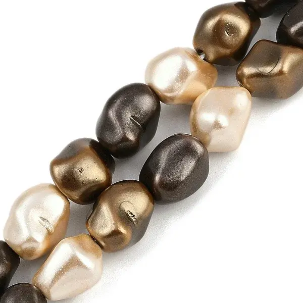 Electroplated Shell Pearl Beads Strands