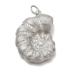 Rack Plating Brass Micro Pave Cubic Zirconia Pendants