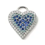 Brass Micro Pave Cubic Zirconia Pendants