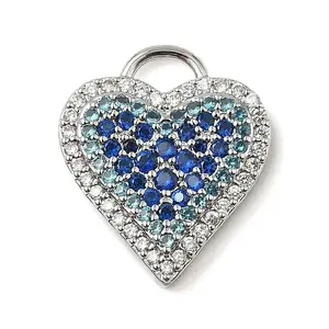 Brass Micro Pave Cubic Zirconia Pendants