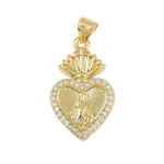 Brass Micro Pave Cubic Zirconia Pendants