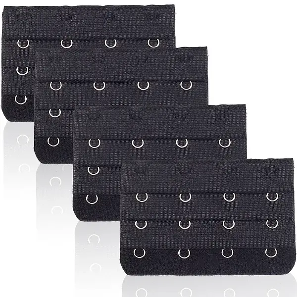 Polyester 3 Rows x 4 Hooks Underwear Bra Extenders
