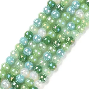 Transperant Electroplate Glass Beads Strands