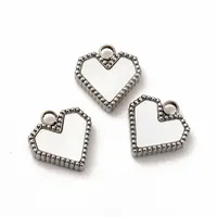 304 Stainless Steel Heart Charms