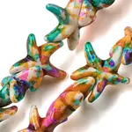 Spray Painted Synthetic Turquoise Beads Strands