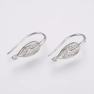 Brass Micro Pave Cubic Zirconia Earring Hooks