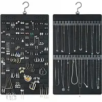 Felt Double Sided Hanging Jewelry Rolls for Earrings Necklaces Bracelets