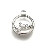 Brass Micro Pave Clear Cubic Zirconia Pendants