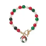 Christmas Theme Glass Beaded Bracelets