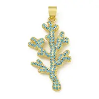 Rack Plating Brass Pave Cubic Zirconia Pendants