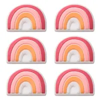 6Pcs Food Grade Eco-Friendly Silicone Focal Beads