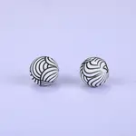 Printed Round Silicone Focal Beads