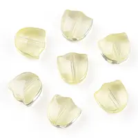 Spray Painted Transparent Glass Beads