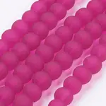 Baking Painted Transparent Glass Bead Strands