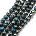 Dyed Natural Pyrite Beads Strands