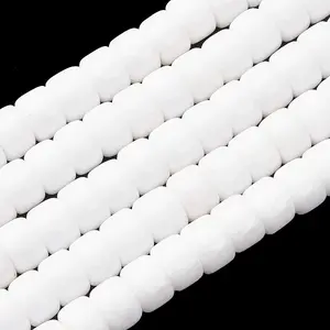 Natural Mashan Jade Column Bead Strands