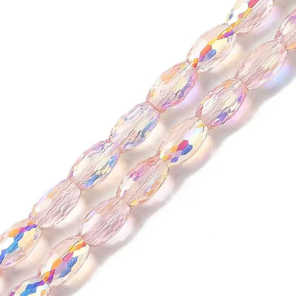 AB Color Plated Transparent Electroplate Beads Strands