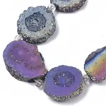 Electroplated Natural Quartz Beads Strands
