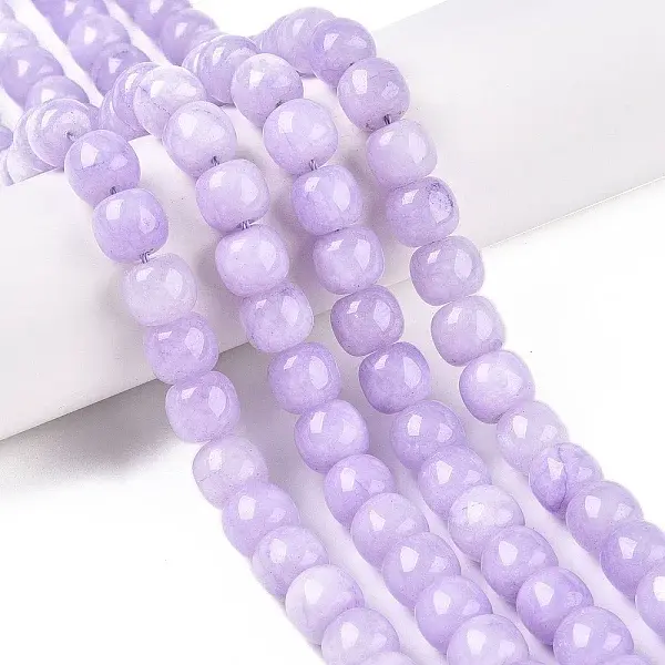 Dyed Natural White Jade Beads Strands