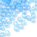Transparent Cornflower Blue Acrylic Beads