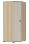 Rohová šatní skříň ii sloane - buk/béžová