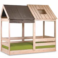 Domečková postel 100x200 boom - dub colorado/hnědá