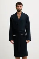 Bavlněný župan BOSS tmavomodrá barva, 50545943