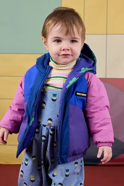 Dětská oboustranná bunda Bobo Choses Lucky Clover fialová barva, 225AB105