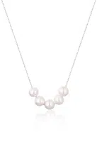 JwL Luxury Pearls Jemný stříbrný náhrdelník s pravými říčními perlami JL0782