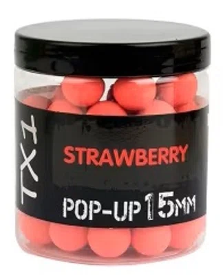 Shimano plovoucí boilie tx1 pop up strawberry 80 g 15 mm fluoro red