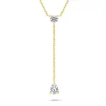 Brilio Silver Pozlacený dámský náhrdelník se zirkony NCL194Y