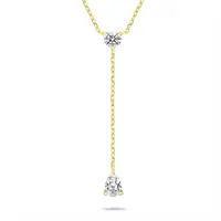 Brilio Silver Pozlacený dámský náhrdelník se zirkony NCL194Y