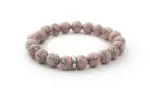 Agato Korálkový náramek z růžového howlitu MINK38/17