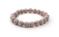 Agato Korálkový náramek z růžového howlitu MINK38/17